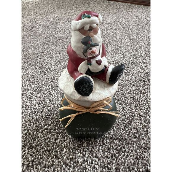 Santa Clause candle topper and candle - Picture 1 of 8